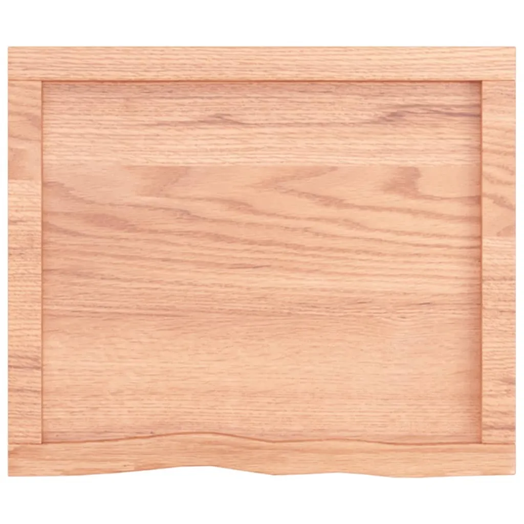 Piano Tavolo in Rovere Massello 60x50 cm | Legno Marrone Chiaro Trattato - 4