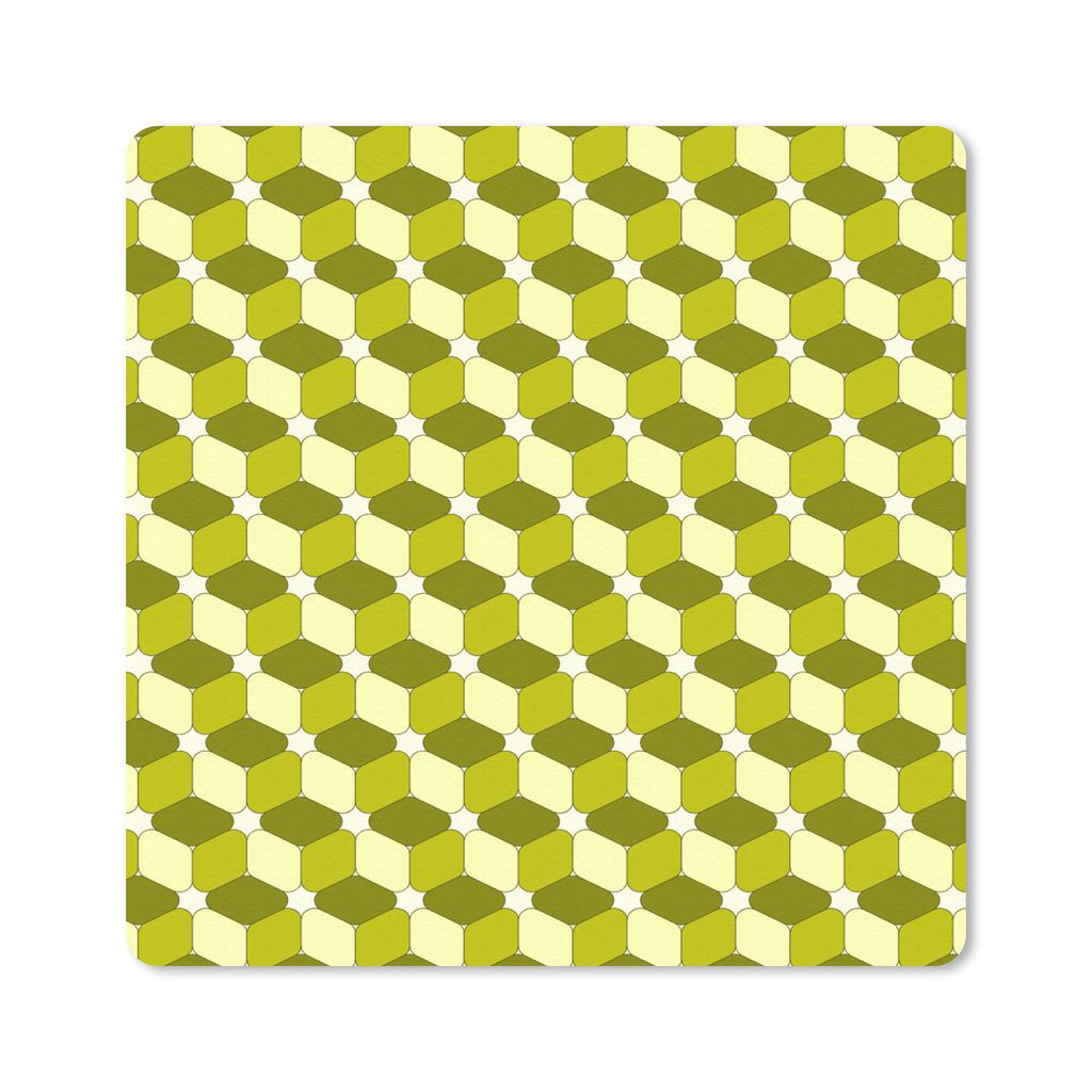 MuchoWow Mauspad Mousepad Blöcke - Muster - 3D 20x20 cm - Mousepads - Maus Mat - Pad - Mausunterlage - Desk Mat - Bureauartikeln
