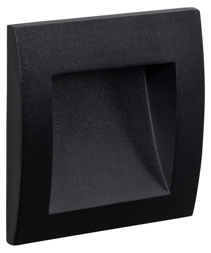 LED Wegeleuchte Außen 4W Einbau Aluminium Rechteckig Schwarz Leif 2700K Warmweiß