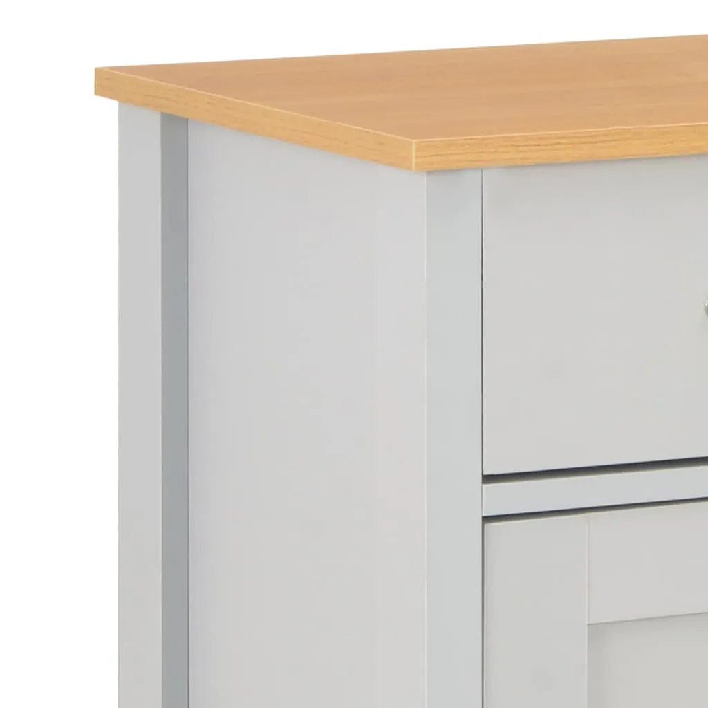 Commode de Rangement Grise 79 cm Buffet Polyvalent pour Salon ou Bureau