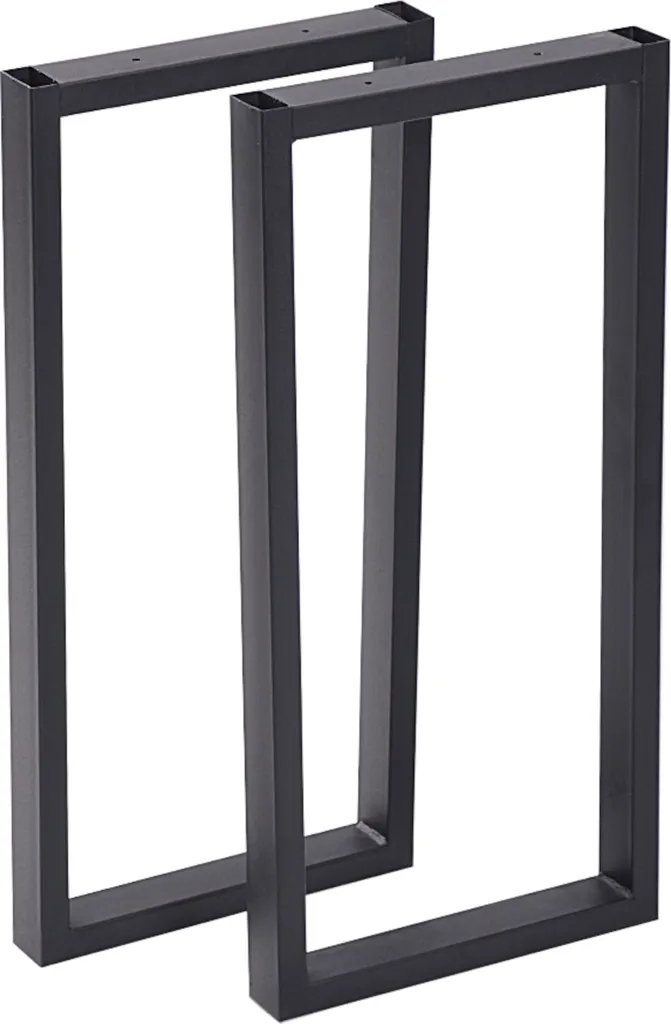 Piètement de table en acier noir ultra résistant de style moderne - 3