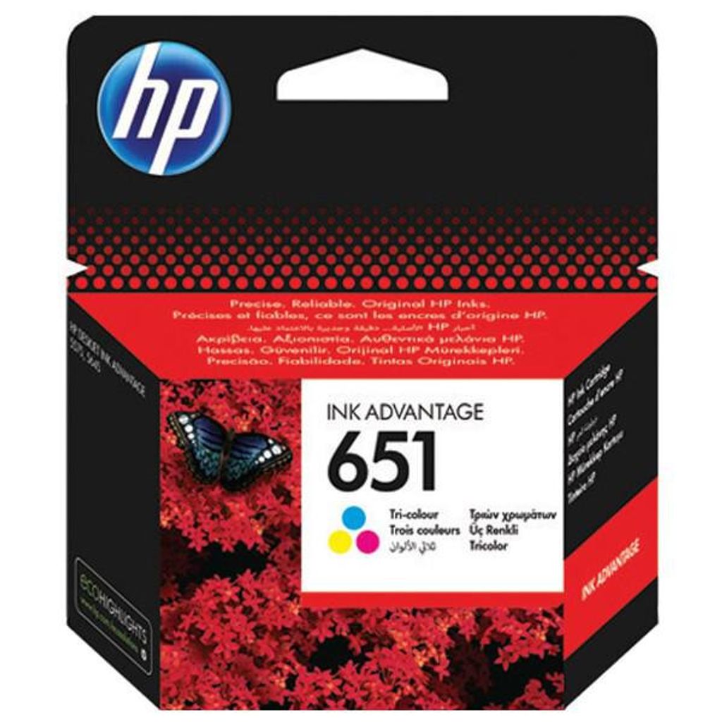 HP 651 Tříbarevná originální inkoustová kazeta Advantage, Obrázek produktu 