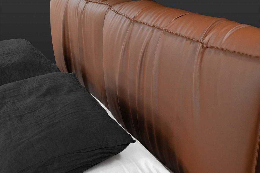 Betten Hotel Kunstleder 180x200cm Luxus Möbel Design Polsterbett Bett