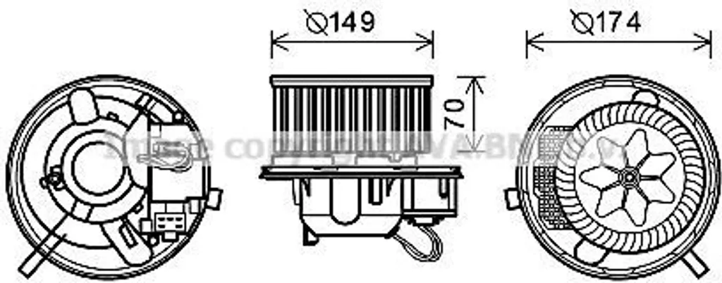 Pulseur d'air habitacle VN8339 AVA COOLING - Fini la buée en voiture