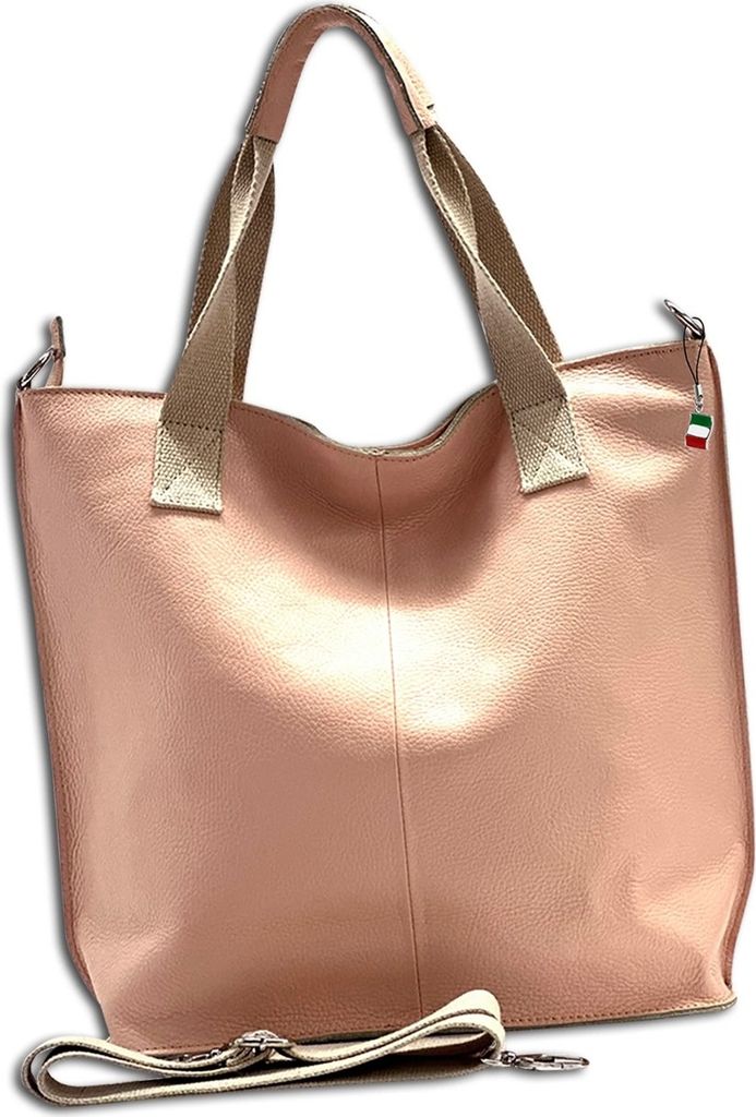 Florence Leder Tasche Schultertasche Shopper rosa OTF161A