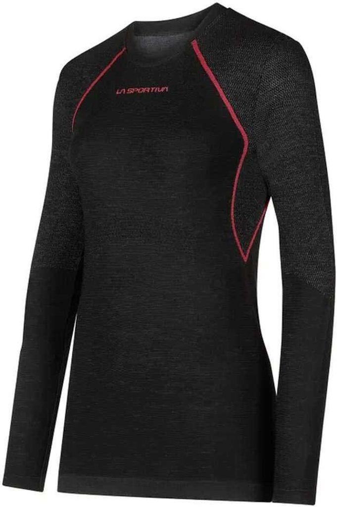 Wool40 Aero Longsleeve W, Style M56, Farbe 999402 Black/Hibiscus, Größe M, La Sportiva