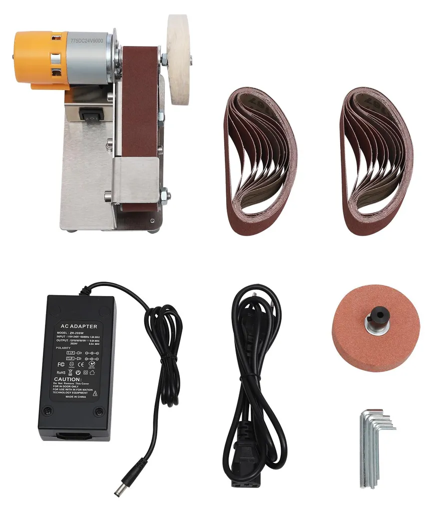 Ponceuse à bande précise pour recoins difficiles 150W inclinable