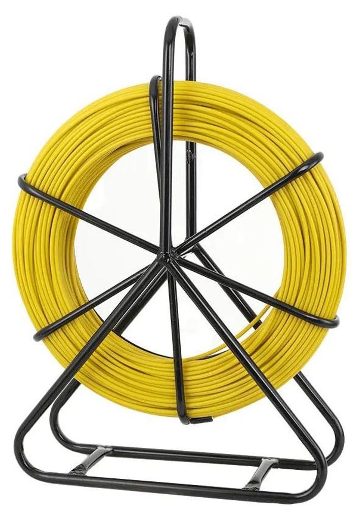 Kabelziehfeder für Elektriker - Glasfaser Einziehband/Fischband - 130 m - 6 mm Durchmesser - Flexibel und robust - Für Rohre und Kabelkanäle
