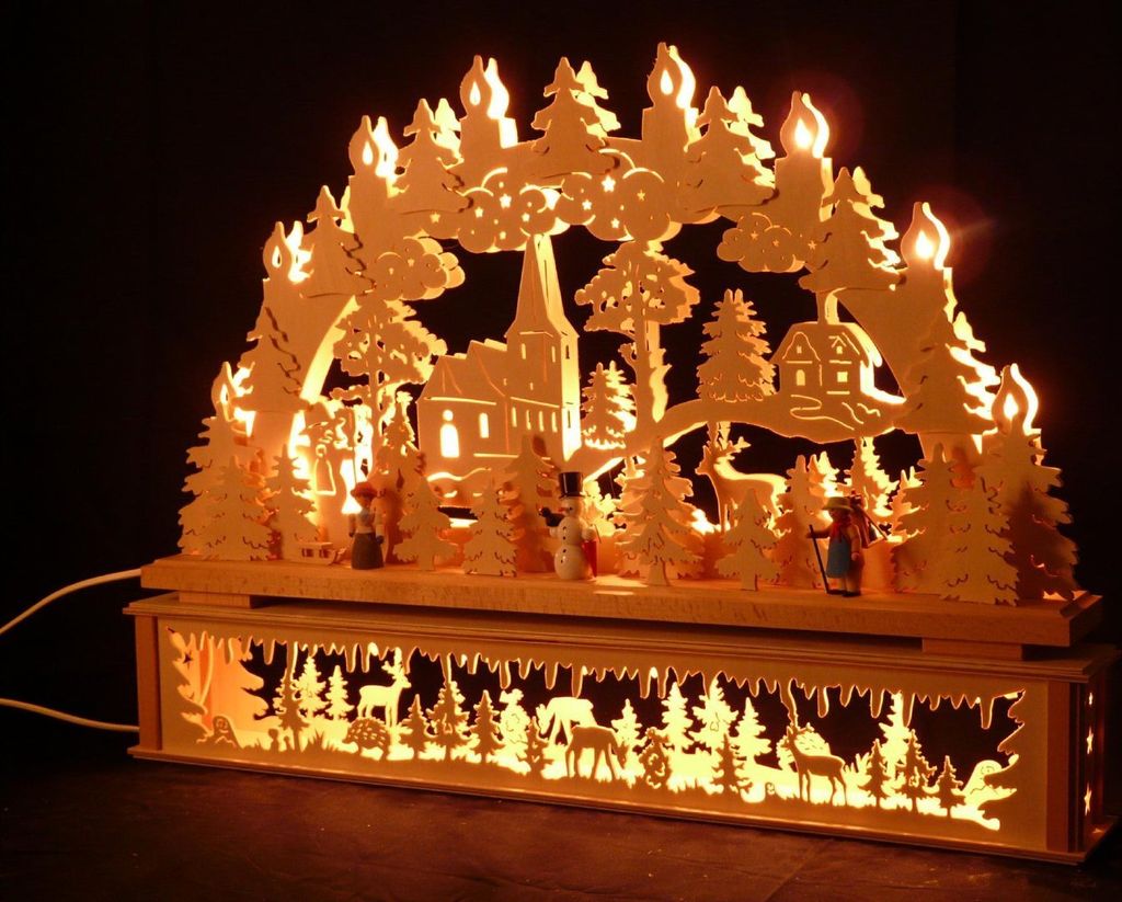 Original Erzgebirgischer Marken Schwibbogen Lichterbogen 70 x 53 cmK70-3_90