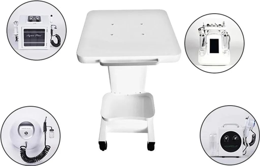 Chariot de rangement à roulettes 220V - Table de soin mobile robuste