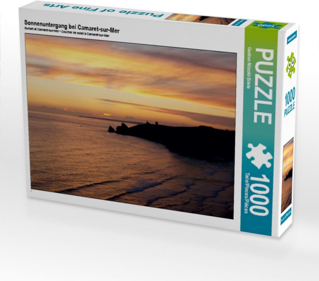 Calvendo Sonnenuntergang bei Camaret-sur-Mer 1000 Teile Puzzle quer 640x480mm, Nitzold-Briele Gudrun; 7323248