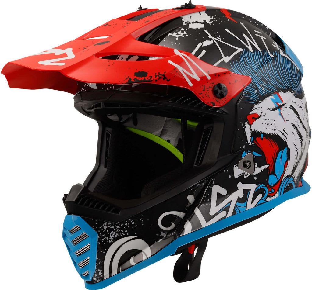 Motocross Kinderhelm LS2 MX437 FAST II Starmaw Glänzend Produktbild 