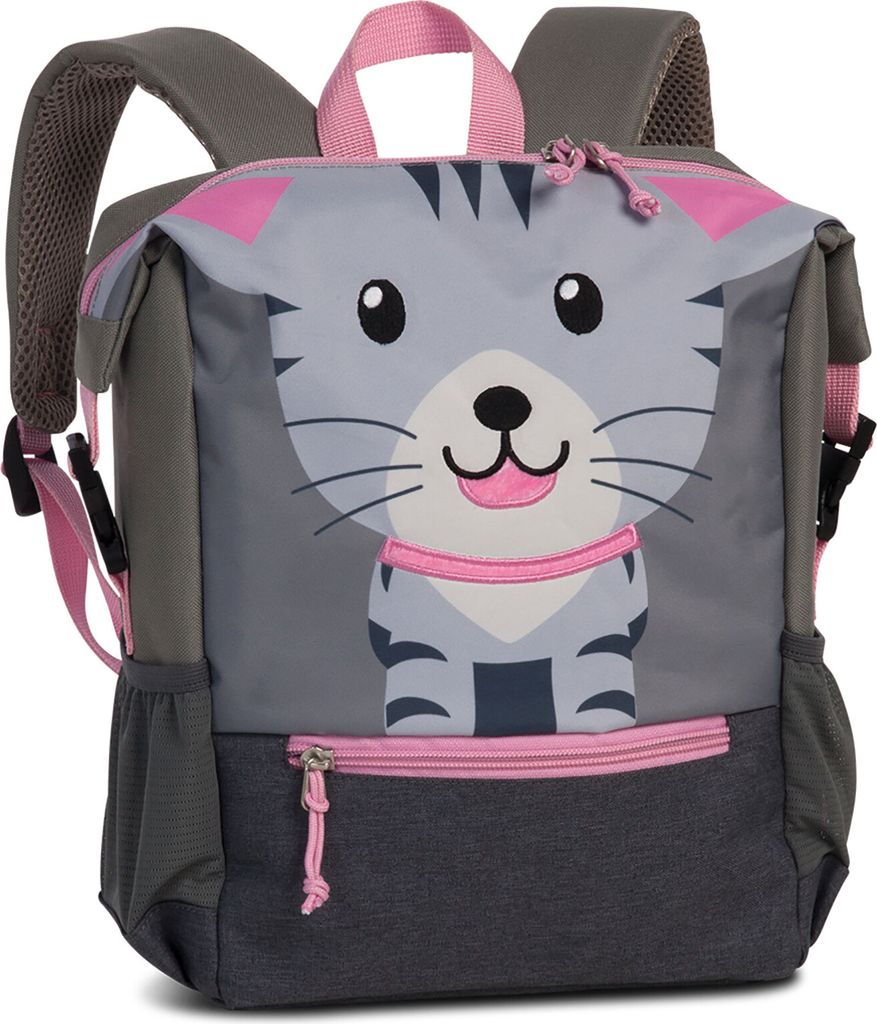 Fabrizio Go Green Kinderrucksack Katze grau Polyester, Produktbild 