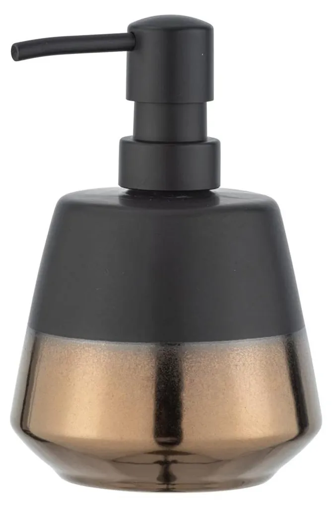 Distributeur savon céramique haute qualité noir cuivre capacité 450 ml