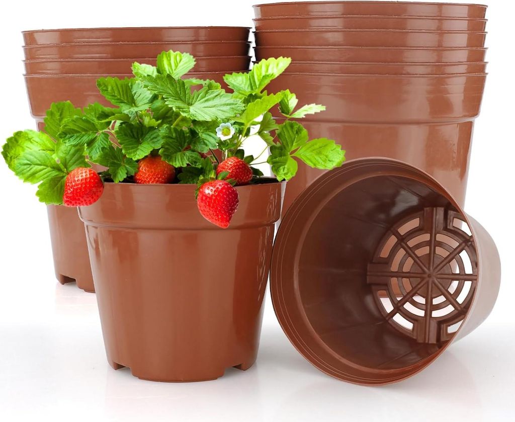 Anzuchttöpfe, Ø 12cm 10 Stück Premium Anzucht Topf – Pflanztöpfe rund zur Pflanzen Anzucht - Blumentöpfe für Sämlinge für Obst, Gemüse, ...