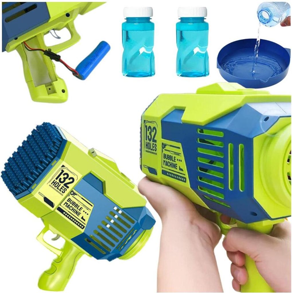 Bazooka-Seifenblasenmaschine, wiederaufladbar, Geburtstagsgeschenk