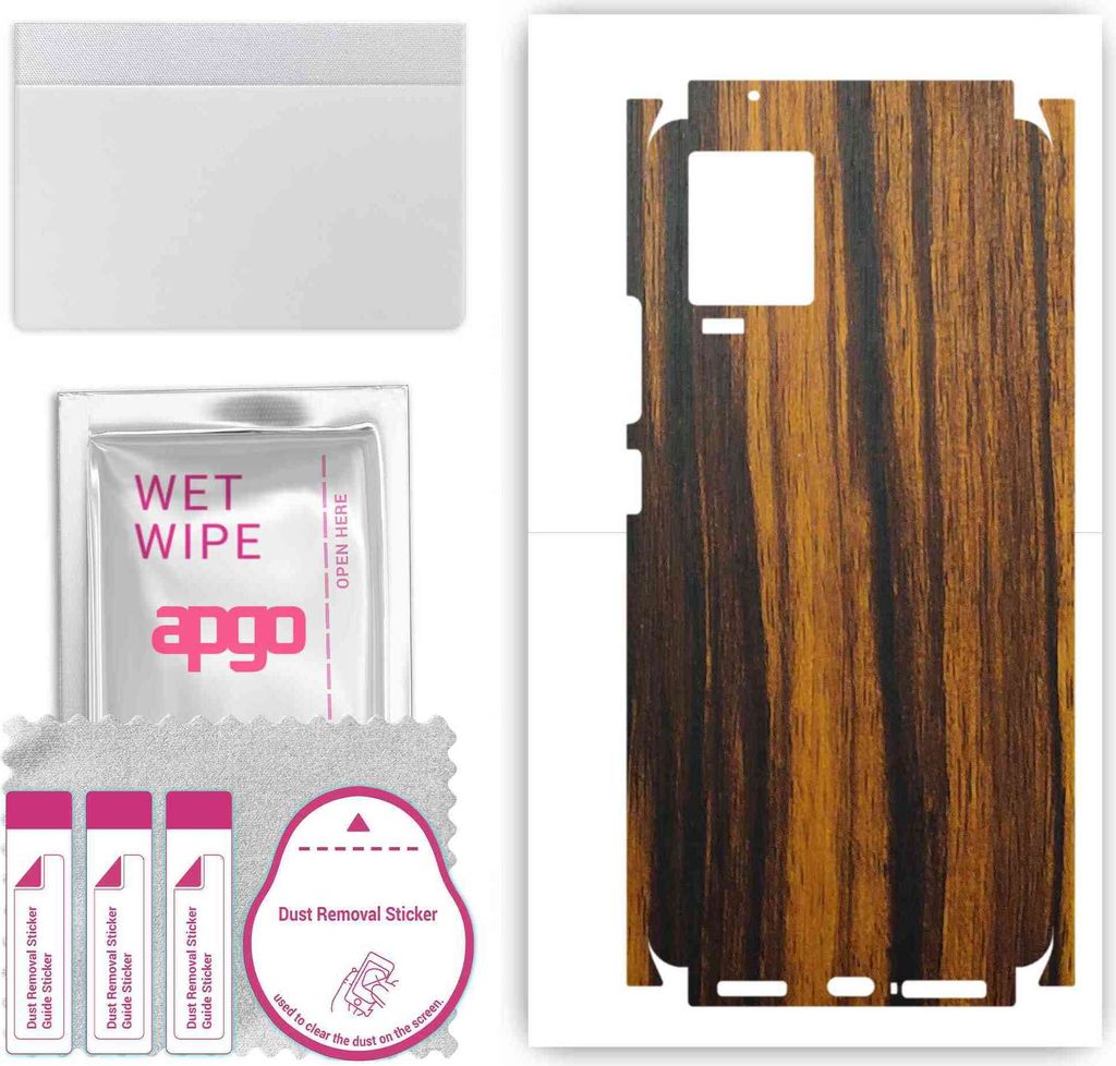 apgo Rückseite + Seiten Schutzfolie, Skin, kompatibel mit Vivo IQOO 7, Hinten Displayschutzfolie aus Vinylfolie, kratzfest, einfache Montage - Tig...