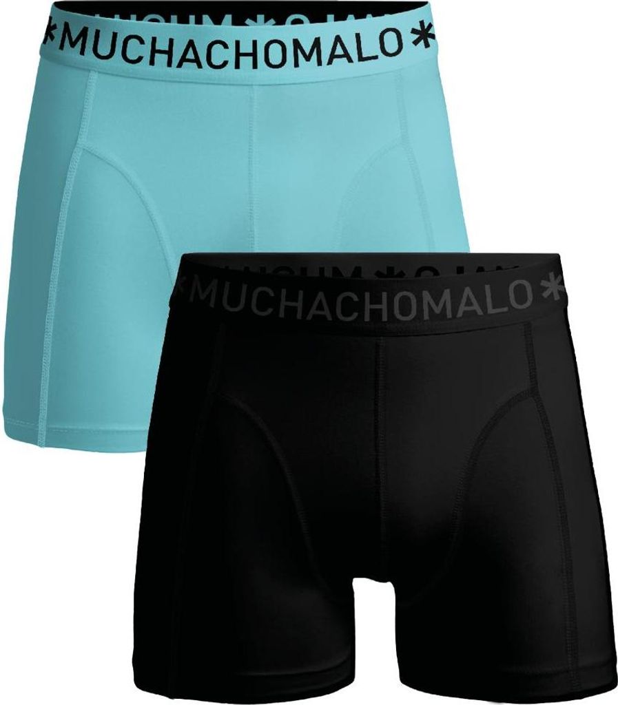 Muchachomalo Herren Boxershorts – 2er Pack – Baumwolle Stretch – Bequeme Unterwäsche – Größe M - U-SOLID1010-1158