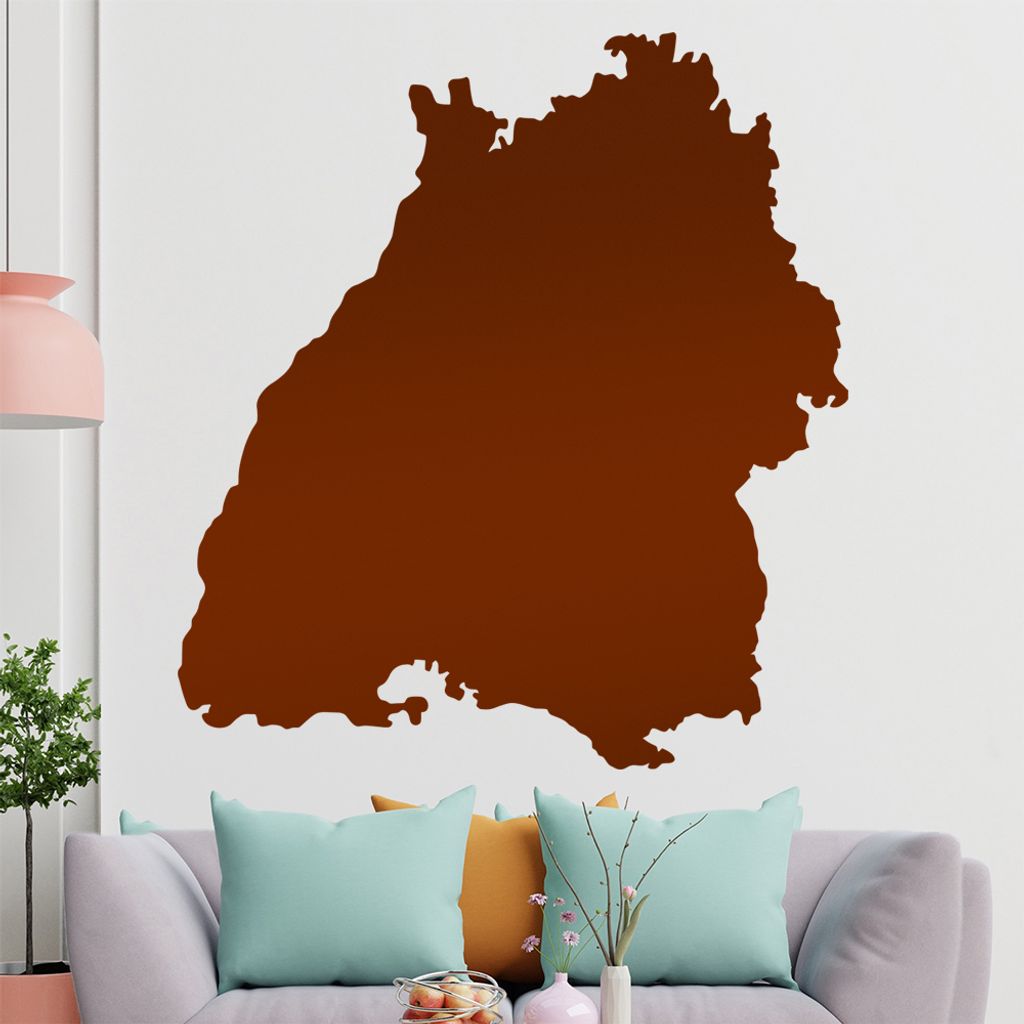 hauptsachebeklebt KIWISTAR Bundesland Baden-Württemberg - Stuttgart Schwarzwald Wandtattoo in 6 Größen - Wandaufkleber Wall Sticker - Dekoration...
