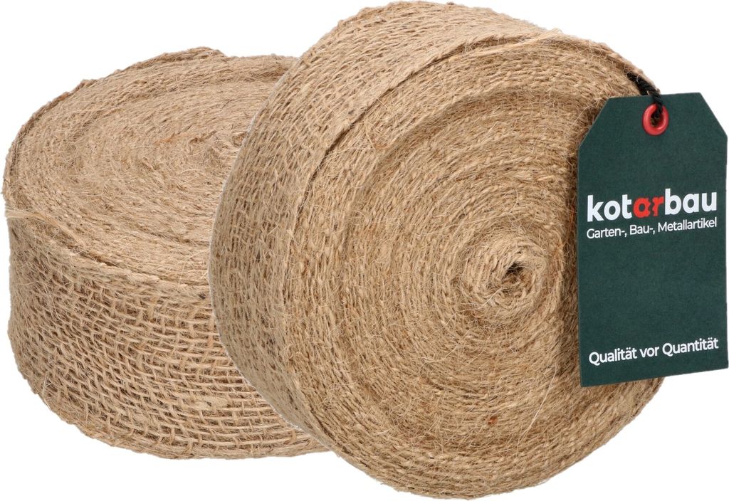 KOTARBAU® 2er Set Juteband Sackleinen-Band 6cmx20m lange Produktbild 