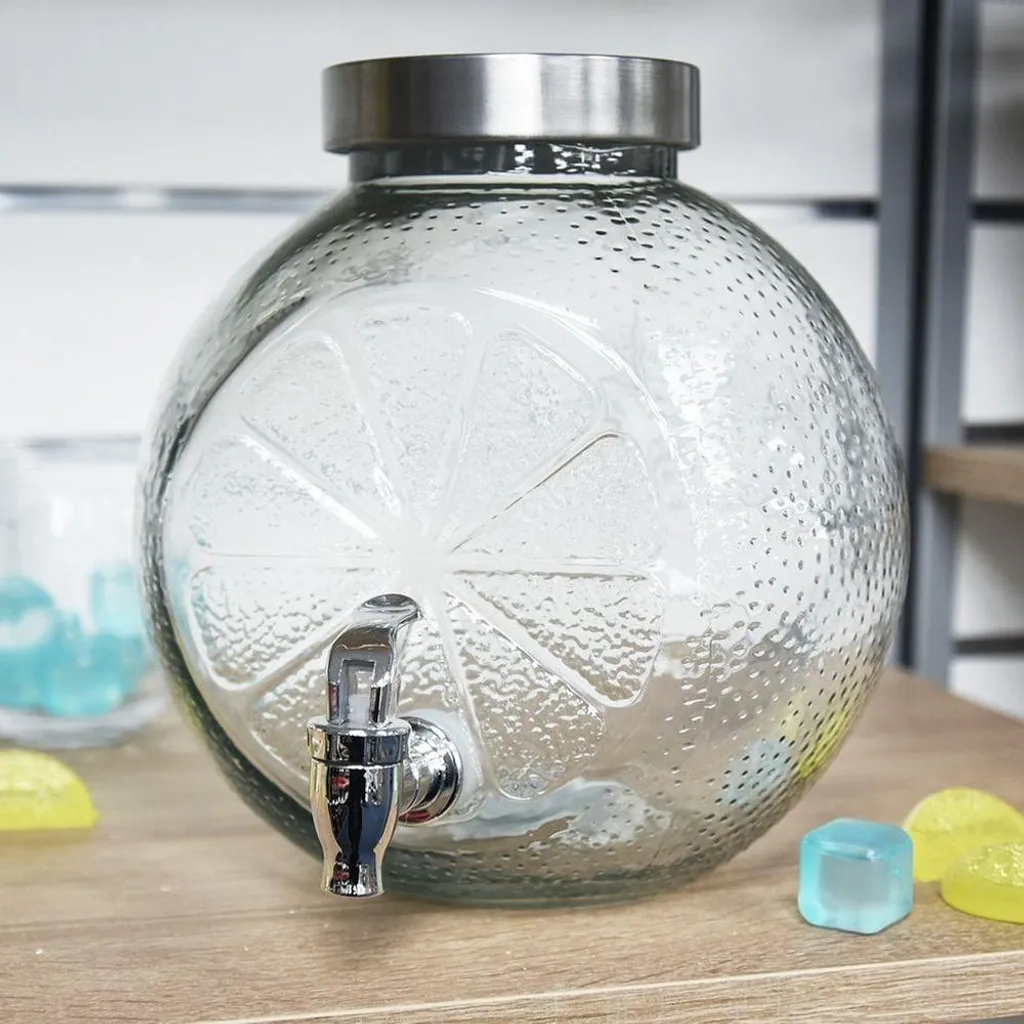 Caraffa con Rubinetto in Vetro 5.4L | Eleganza Essenziale Casa - 4