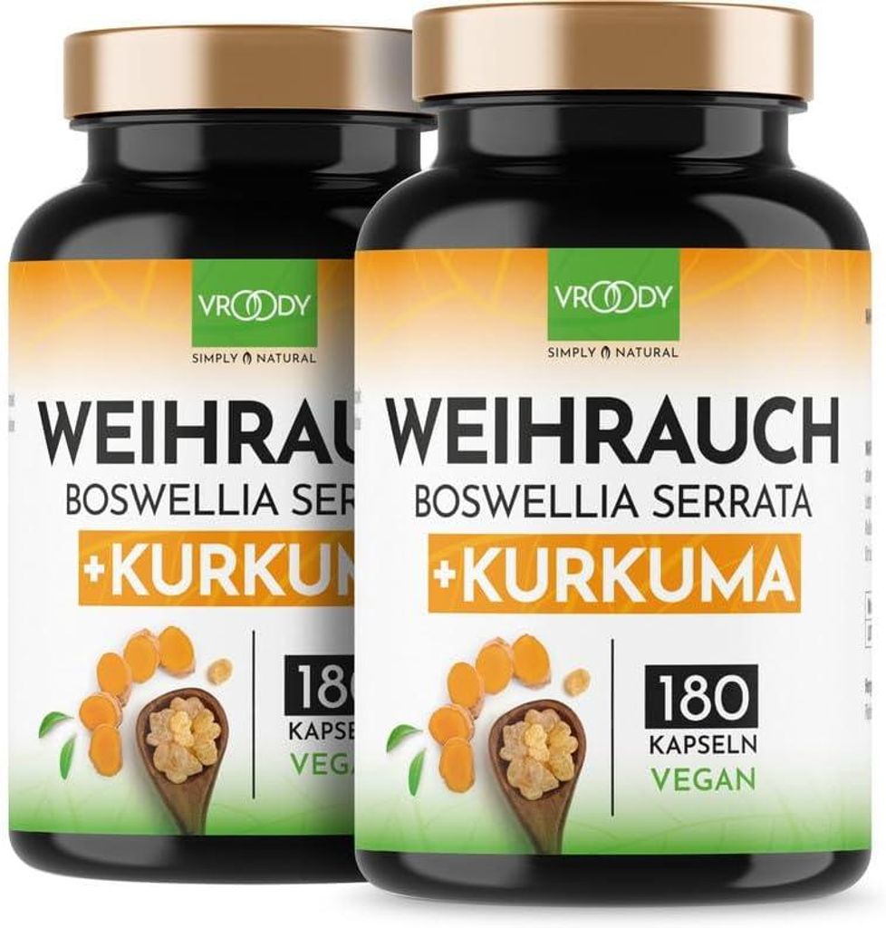VROODY Weihrauch-Kurkuma-Komplex Kapseln – 180 / 360 Produktbild 