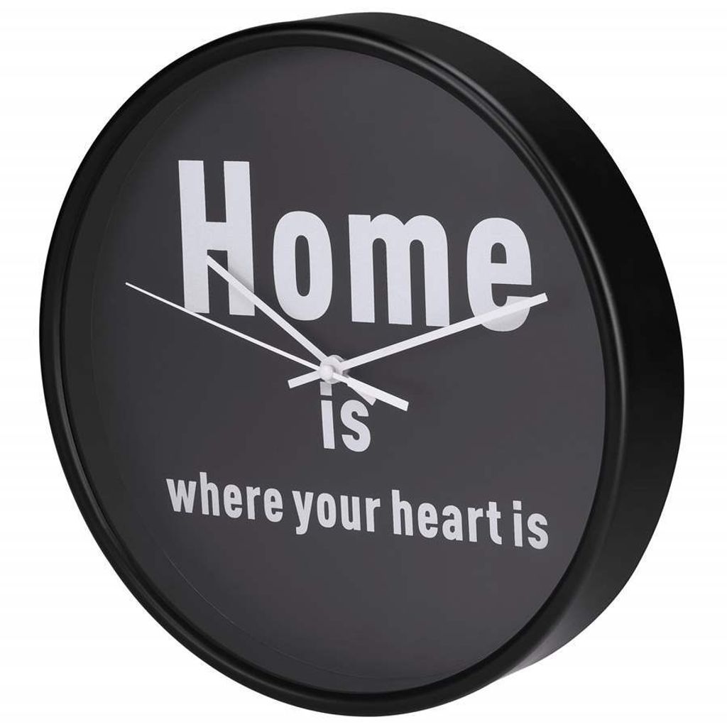 Wanduhr HG-260 geräuscharm Design Home is where your heart is