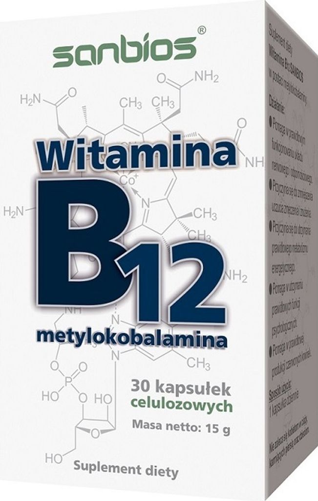 SANBIOS Vitamin B12 Methylcobalamin 1000mcg 30 Kapseln.