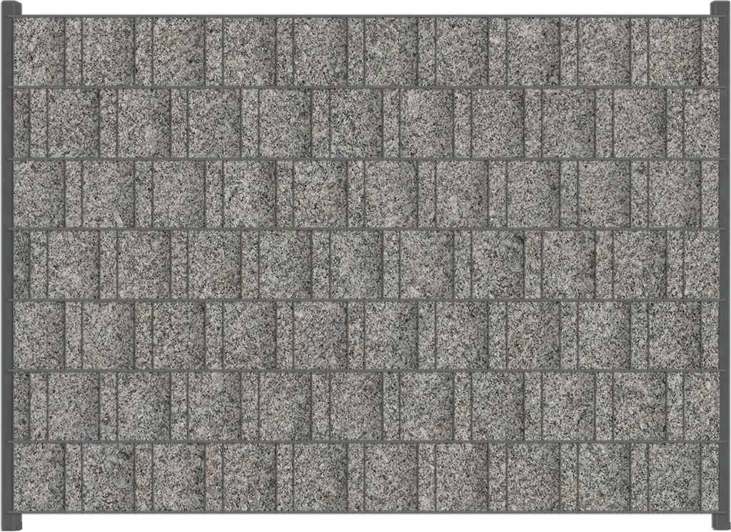 Wallario Zaunsichtschutz mit Motiv Muster grauer Marmor Optik -Granit - marmoriert für Ein- und Doppelstabmatten Zäune in der Größe 200 x 140 cm