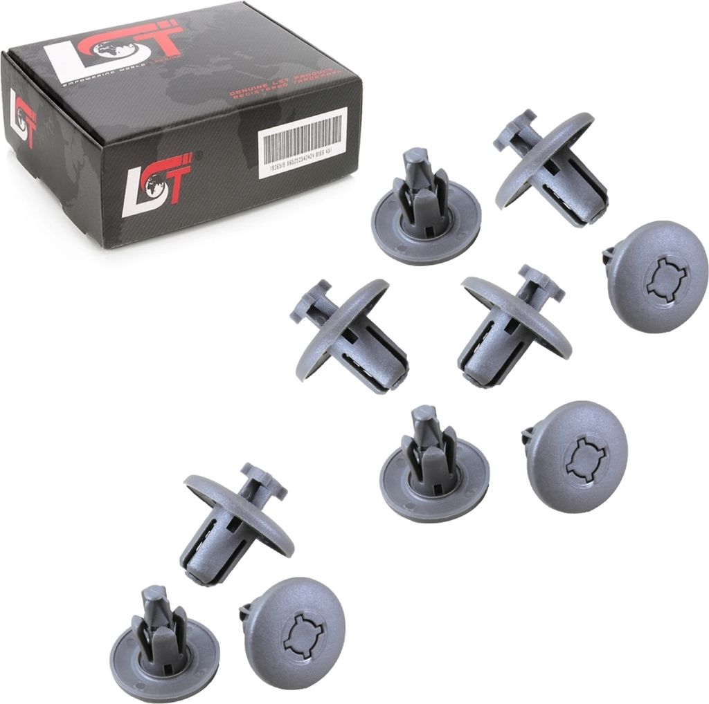 10x Kühlergrillträger Spreizniete Halter Clips grau für PEUGEOT 607 807