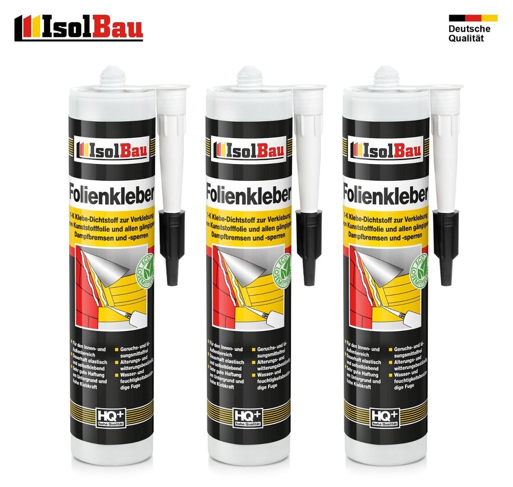 3x Folienkleber Dichtkleber Dampfbremse Dampfsperre Dampfbremsen PE Folie