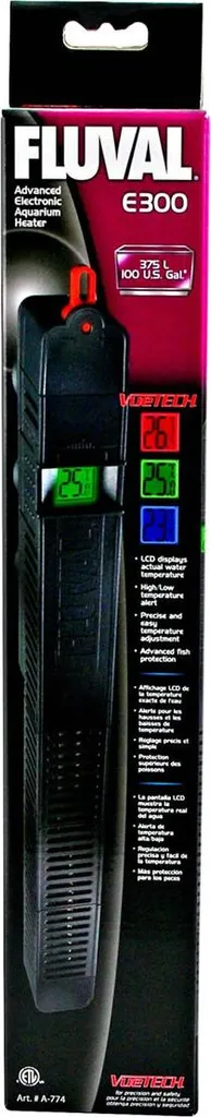 Chauffe-régulateur Fluval E 300W : Chauffage Électronique Aquarium