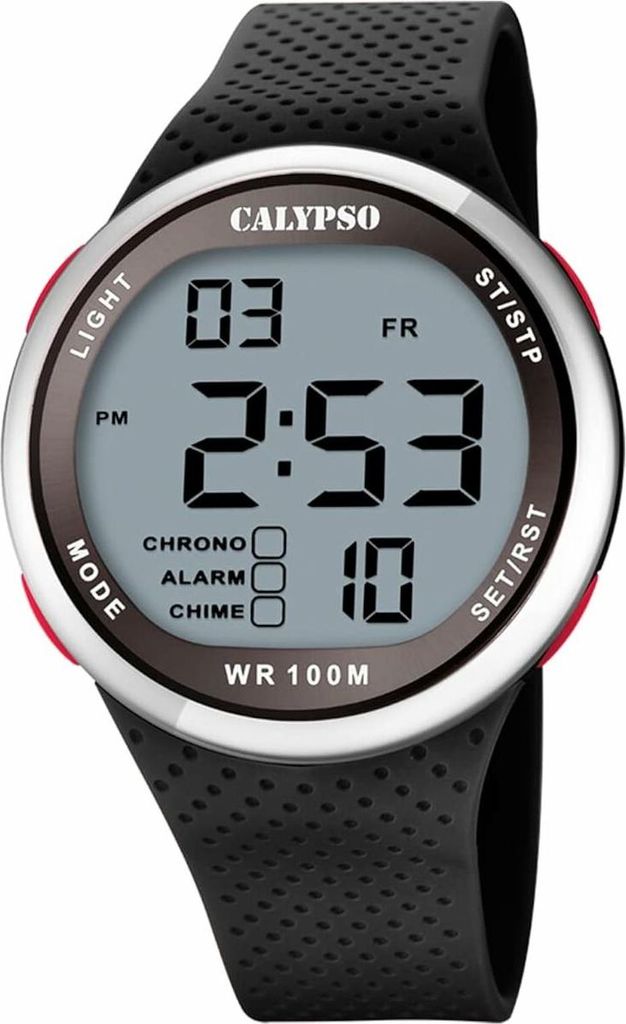 Calypso K5785/4 montre homme caoutchouc date alarme noir Image du produit 