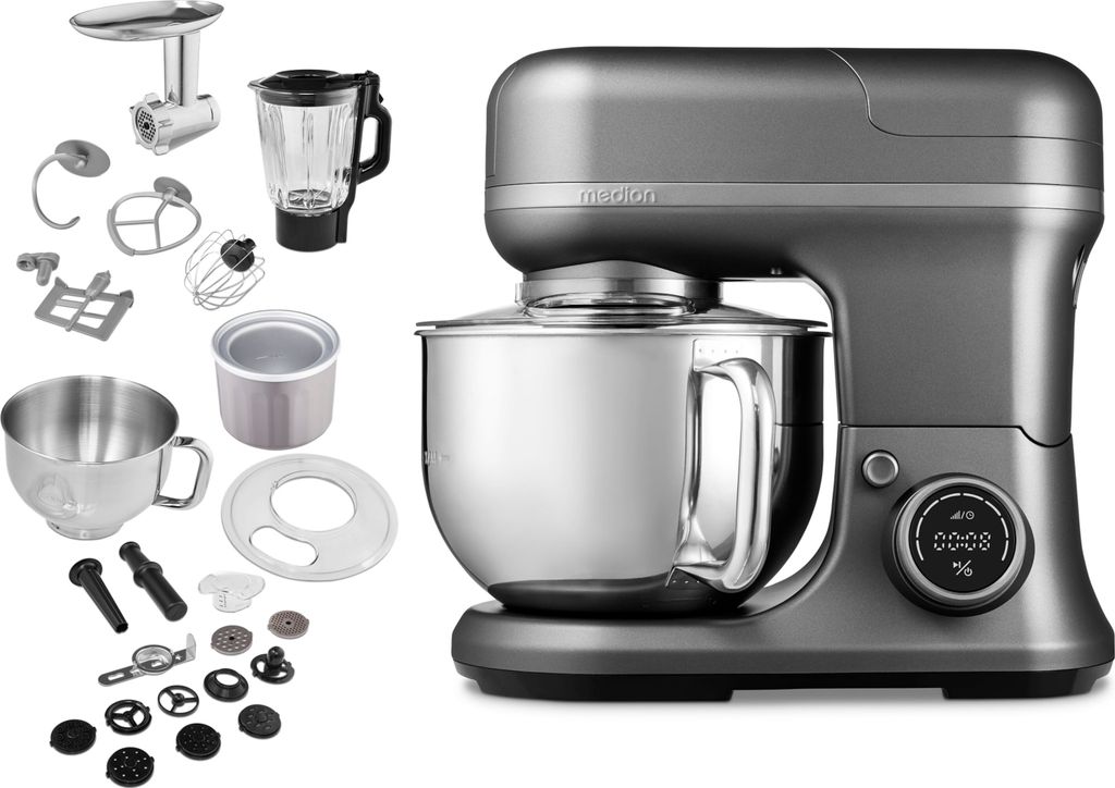 MEDION Küchenmaschine (Mixer, Fleischwolf, Eisschüssel für Produktbild 