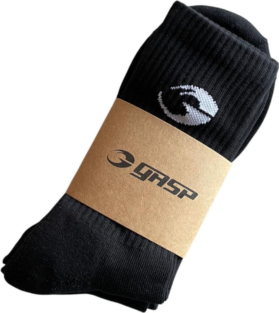 GASP Crew Socks 3er Pack black L = EU 43-45