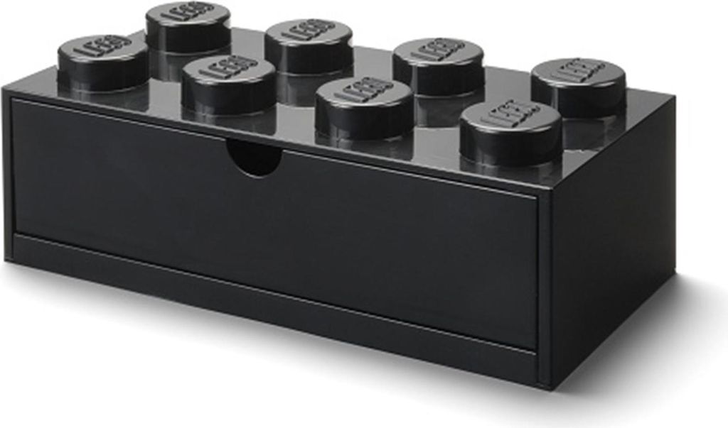 LEGO Schreibtischschublade 8             (schwarz, Noppen) Produktbild 