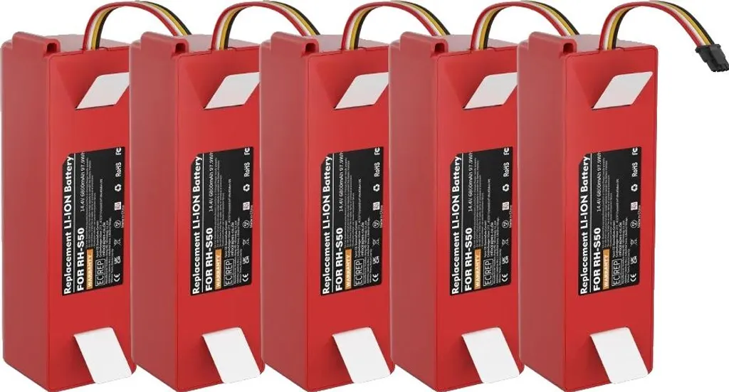 Batterie aspirateur robot 6800mAh compatible Smart Home - Lot de 5
