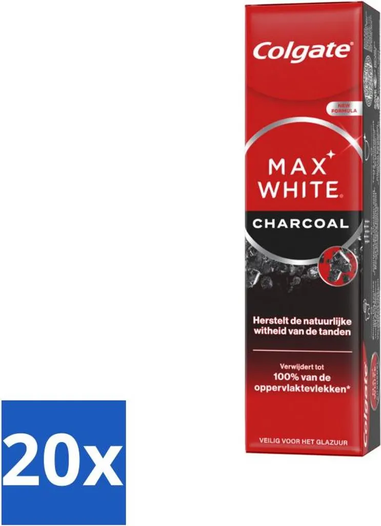 Prezzo Stock Colgate Max White Carbone - 20 Tubetti da 75ml Offerta