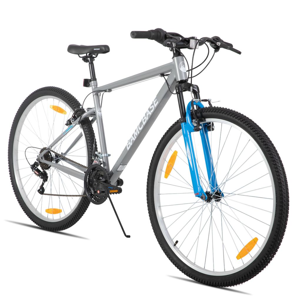 HILAND Mountainbike 29 Zoll Herren Damen Studenten fahrräder, Gelände Pendlerfahrräder Mit 18 Gang, Doppel-V-Bremsen, stoßdämpfender Federgabel