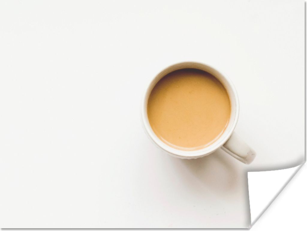 MuchoWow Poster Kaffee - Weiß - Braun 160x120 cm - Foto Plakat