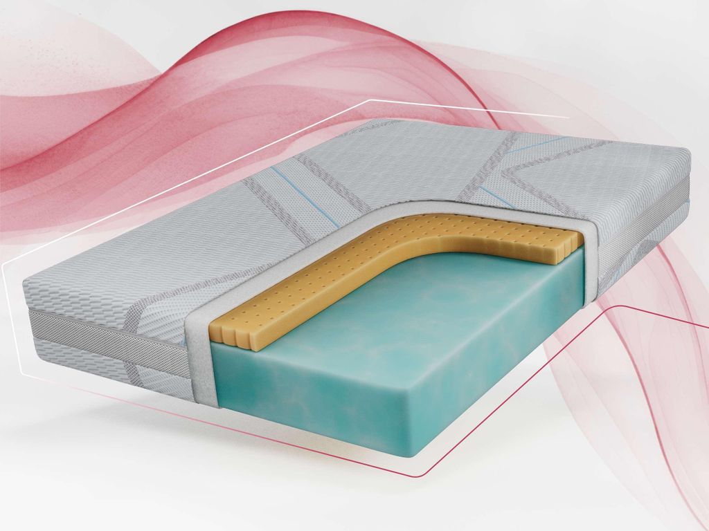MKS MEBLE hygienisch Latexmatratze ROVO, gerollte Matratze H2, Matratze mit HR30-Schaumstoff, hypoallergen - LUX - 160 x 200 cm