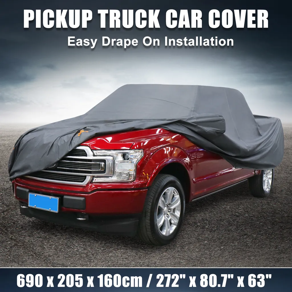 Bâche de Protection Pick-up Extérieur Tous Temps en Tissu Gris Durable