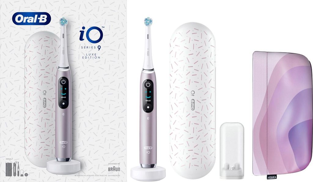 Oral-B iO Series 9 Rose Quartz Luxe Edition, Elektrische Zahnbürste