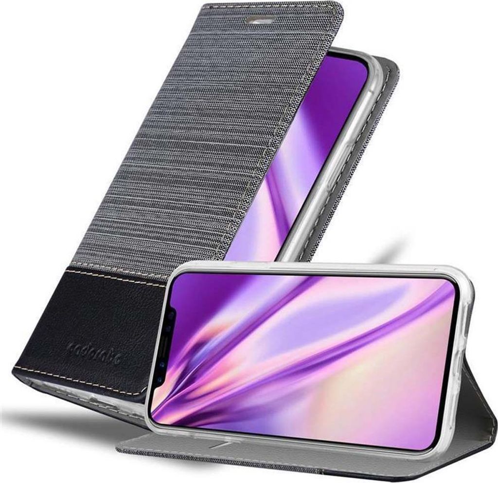 Cadorabo Hülle für Apple iPhone XS MAX Schutzhülle in Grau Handy Hülle Etui Book Case Cover
