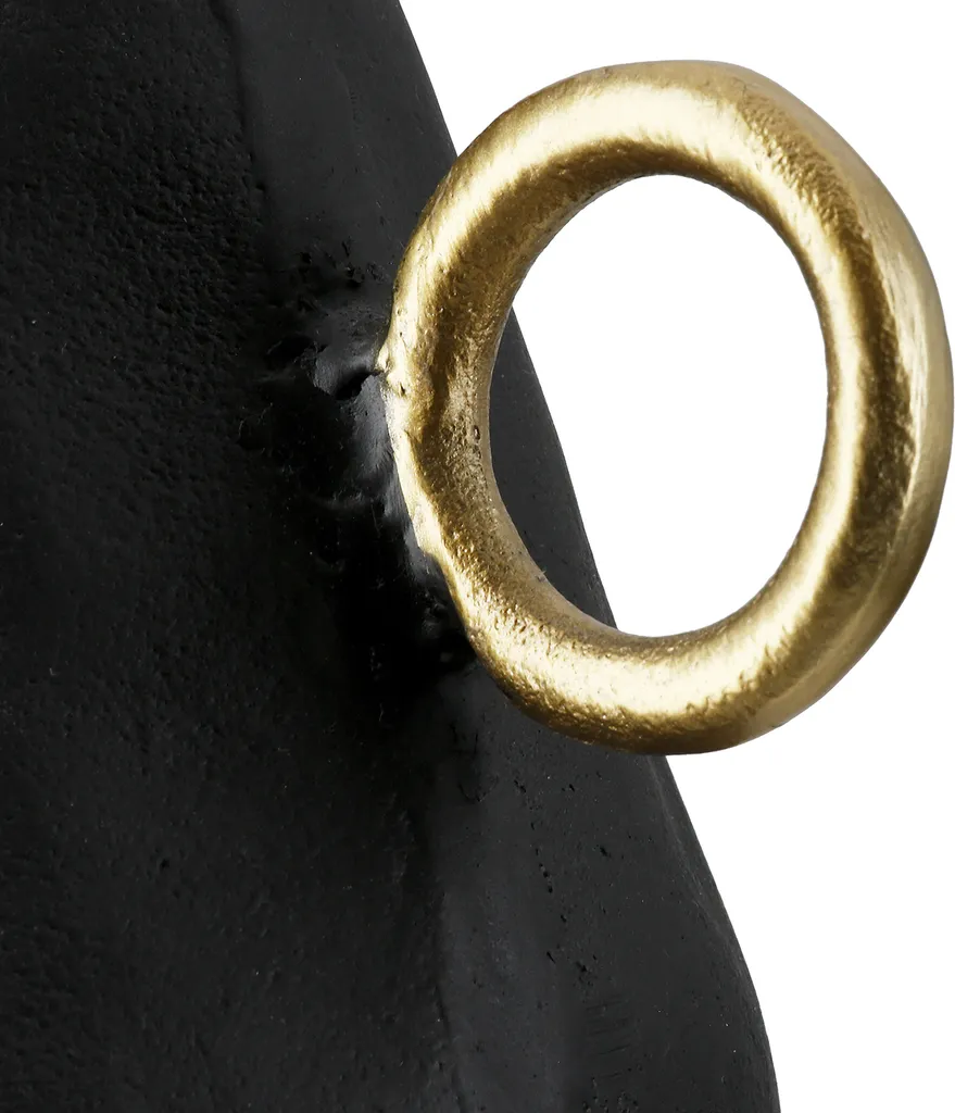 Vase soliflore moderne en métal noir, objet déco design Dora 24cm - 3