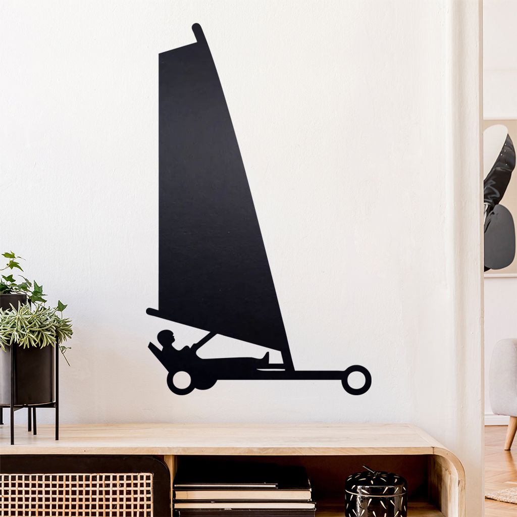 Strandsegeln Sport Figur Wandtattoo Wandaufkleber Wall Sticker - Dekoration, Küche, Wohnzimmer, Schlafzimmer, Badezimmer
