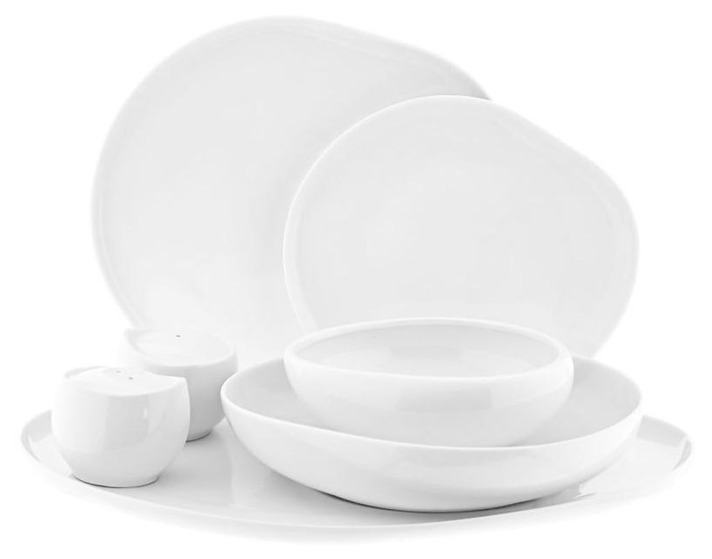 Geschirr-Set Wave-Style aus hochwertigem Porzellan - Produktbild 