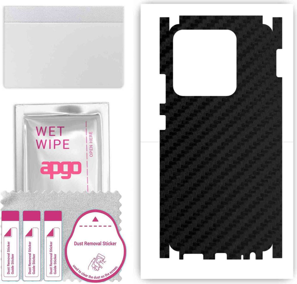 apgo Rückseite + Seiten Schutzfolie, Skin, kompatibel mit Infinix Smart 7, Hinten Displayschutzfolie aus Vinylfolie, kratzfest, einfache Montage -...