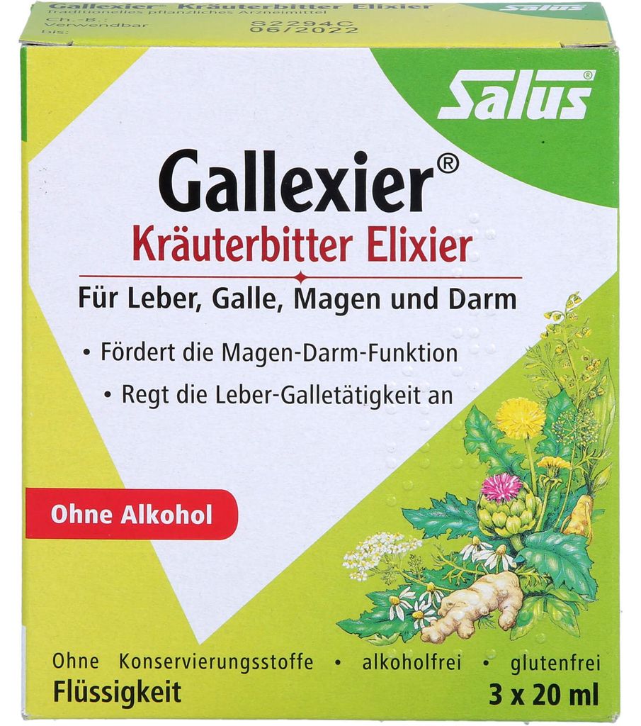 Salus Gallexier Kräuterbitter Elixier, 60 ml Lösung Produktbild 