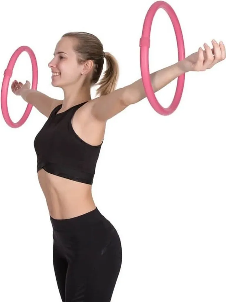 Cerceau hula hoop pour les bras Hoopomania en mousse rose pack de 2